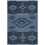 Laurel Canyon Flatweave Wool Southwestern Area Rug in Blue/Dark Navy-26627869