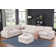 Olathe Daisy Corner Modular Sectional Sofa With Table Cupholder Console, USB Port And Ottoman