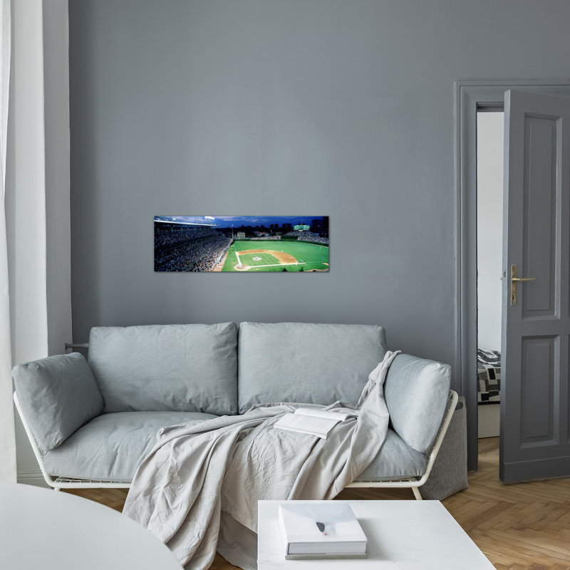«Illinois, Chicago, Cubs, Baseball», reproduction de photo sur toile, H 24 po x l 72 po x P 1,5 po, Toile tendue