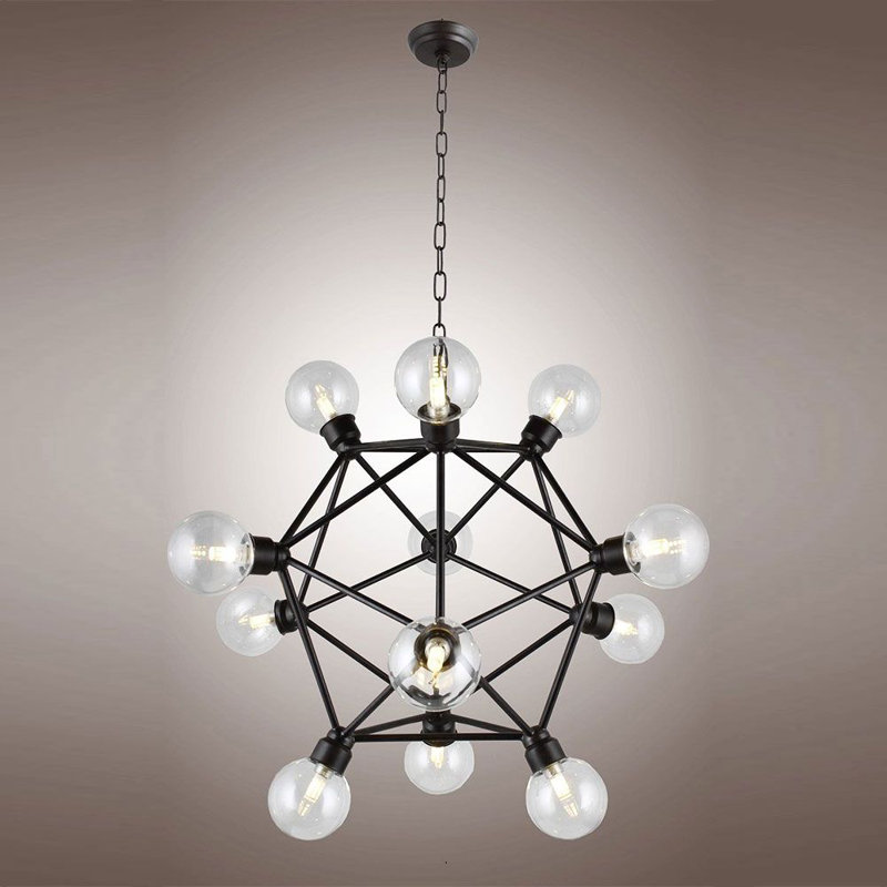Lustre géométrique à 12 lumières Cecelia