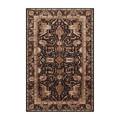 Machine Washable Persian Brown Area Rug