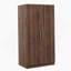 Armoire 2 portes en bois brun avec tablettes