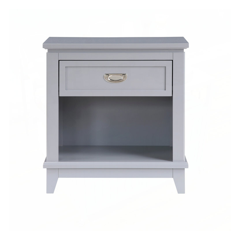 Table de chevet 1 pièce de style classique avec tiroir de rangement et tablette inférieure pour une organisation améliorée de la chambre à coucher