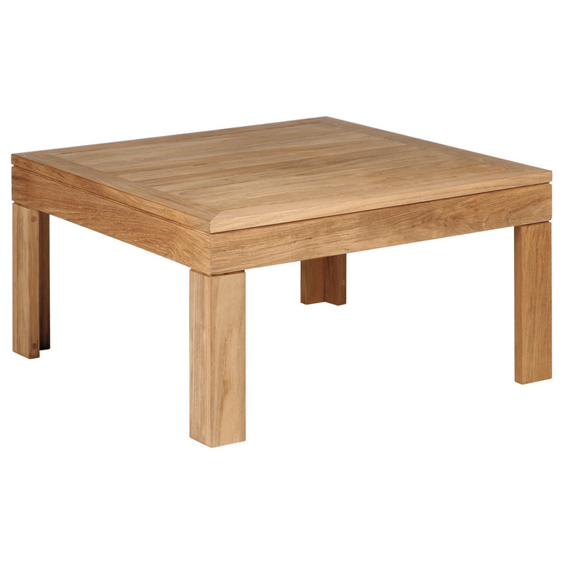 Linear Outdoor Square Teak Coffee Table