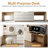 Modern Home Office Desk Extendable 2 Person Computer Desk Up To 144'' With 6 Storage Drawers-538638302