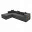 Canapé modulaire Corduroy à assise profonde de 108 po, aucun assemblage requis-170240752