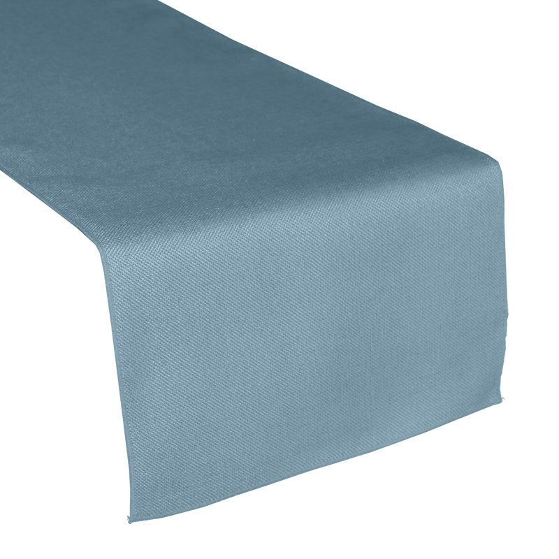 Chemin de table de couleur unie Iona-Lilly, 120 po x 12 po, Bleu clair