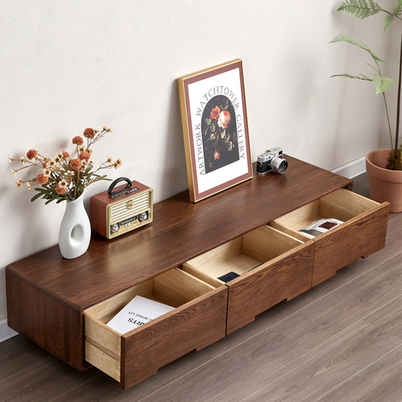 Meuble télé de style japonais minimaliste, 70.87"