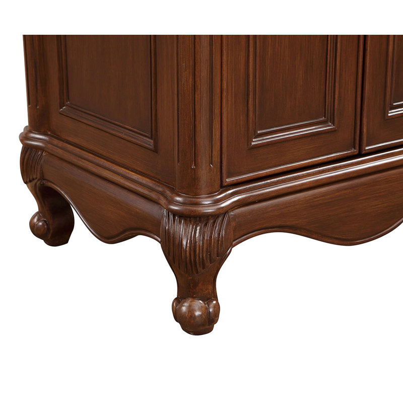 Ensemble de meuble-lavabo simple de 30 po Barrett, Brun, Blanc Ivoire