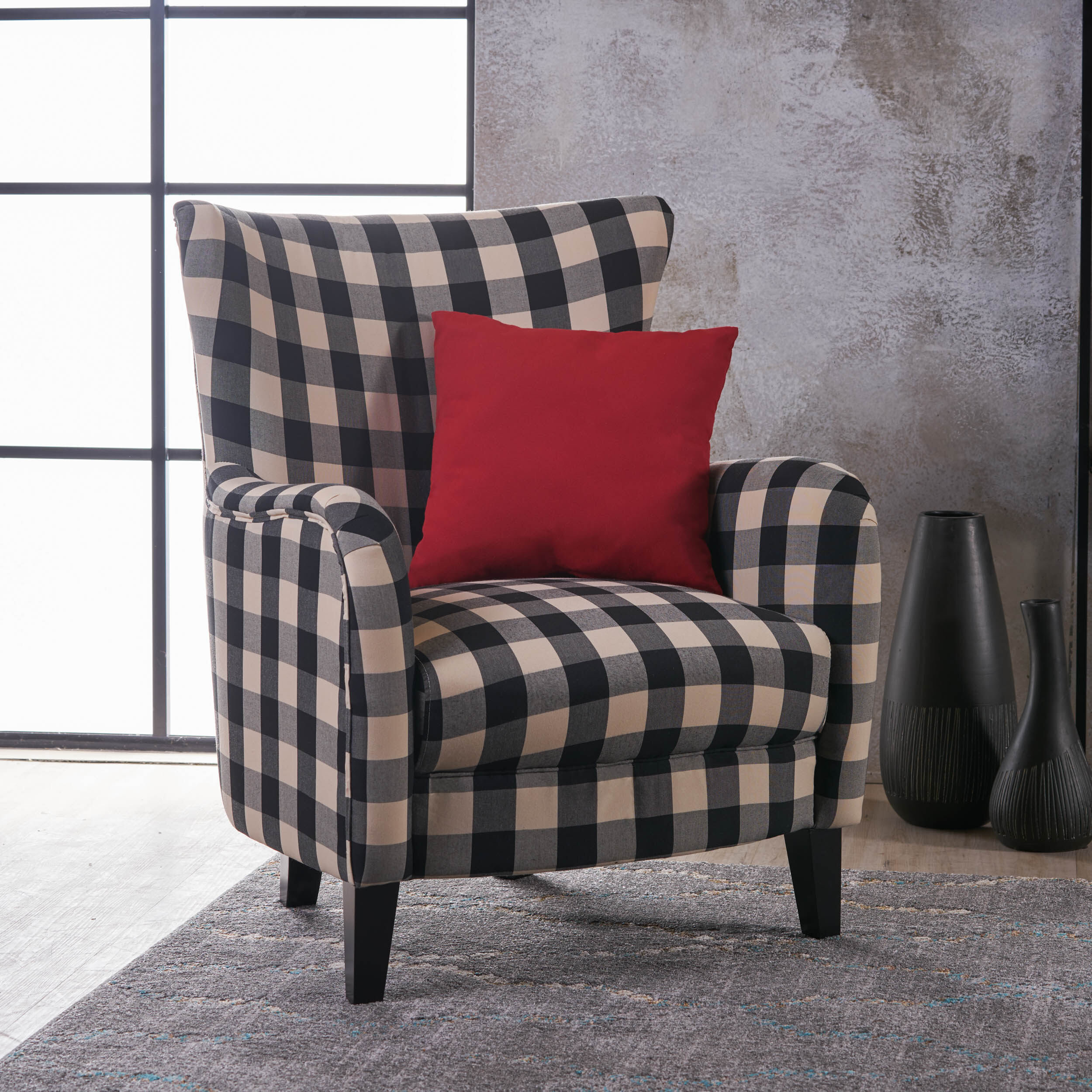 Checkered 2024 accent chair