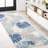 Etolin Tropical Leaf High-Low Light Gray/Navy Indoor/Outdoor Rug-69807597