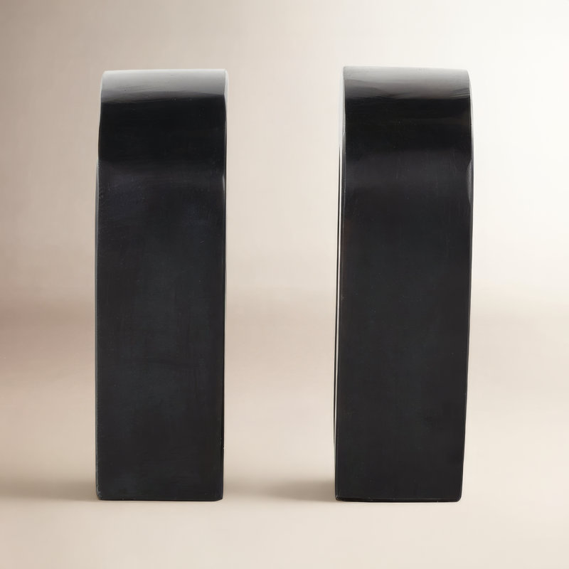 Alexandrea Decorative Bookends, Black