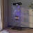 Modern Glass Display Cabinet With LED Lights, Quick-Assembly Antique Cabinet, Tempered Glass Bookshelf, Suitable For Living Room And Bedrooms, 1-Door 3-Shelf-2050159736
