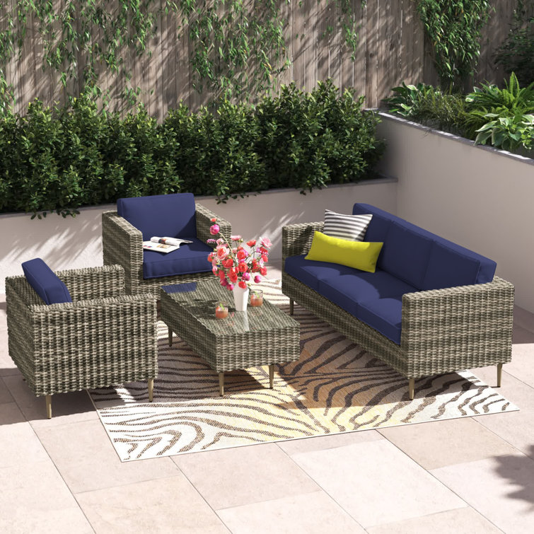 Giovanni 5 - Person Outdoor Seating Group with Cushions
