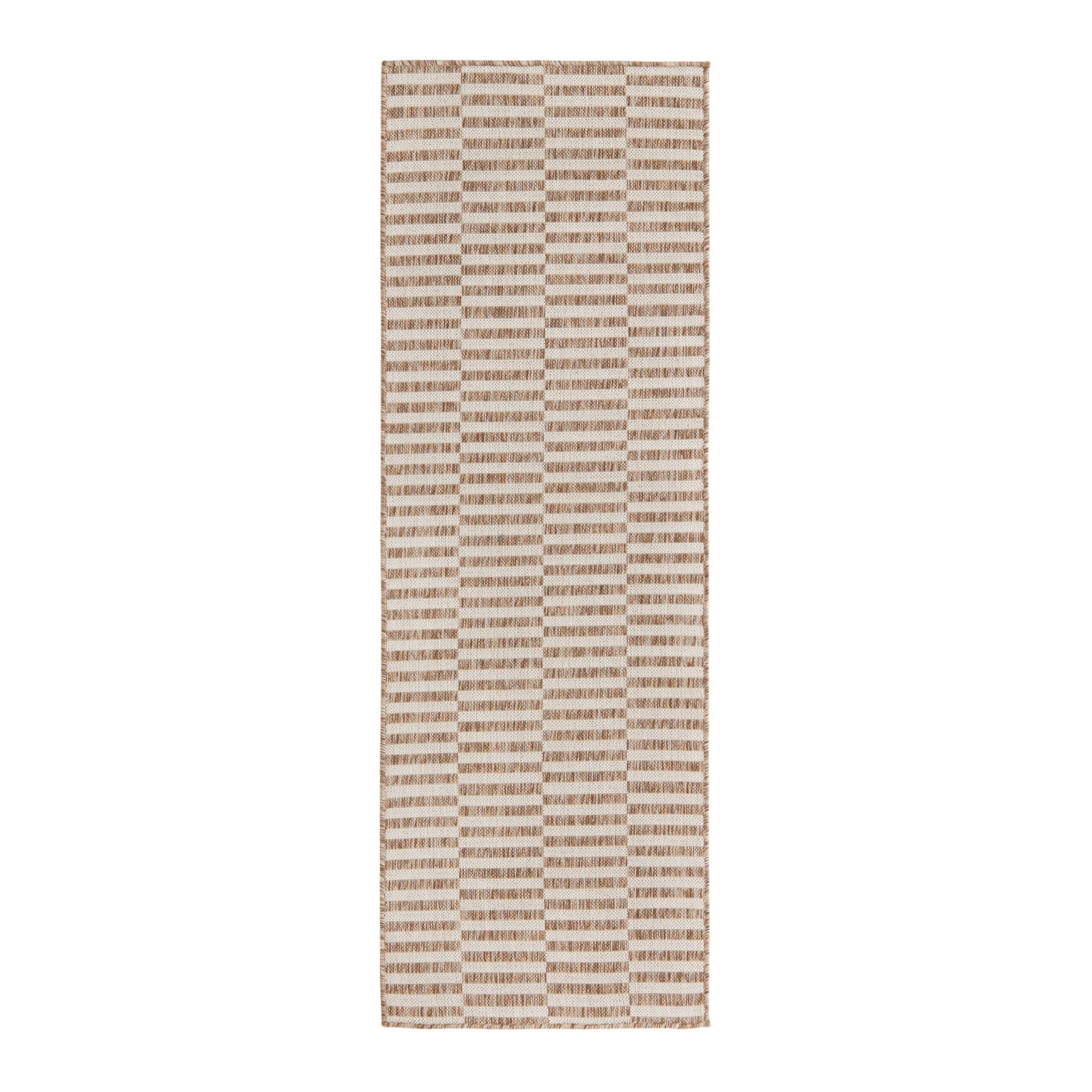 Robinson Taupe Ivory Outdoor Rug, Runner 2' x 8'