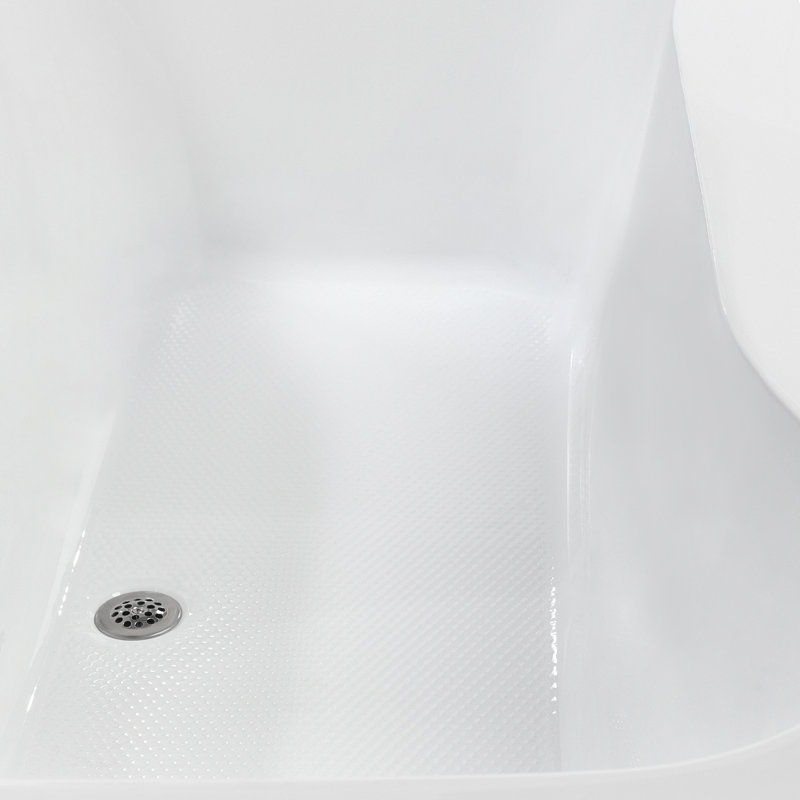 66'' x 34'' Acrylic Soaking Drop-In Bathtub, Drain Included, Polished Chrome