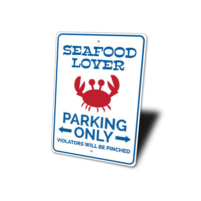 Enseigne de fruits de mer en aluminium