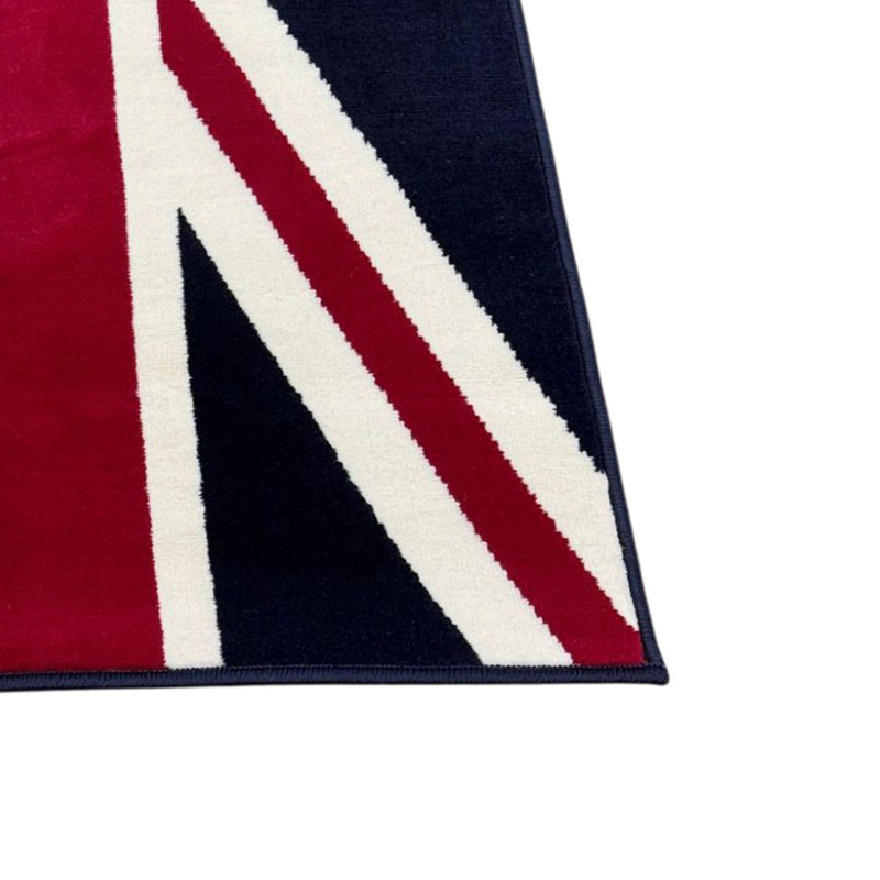Union Jack Rug British Flag Design Durable Polypropylene Material Fade Resistant Easy Care Ideal for Large Living Room, Lounge, or Master Bedroom