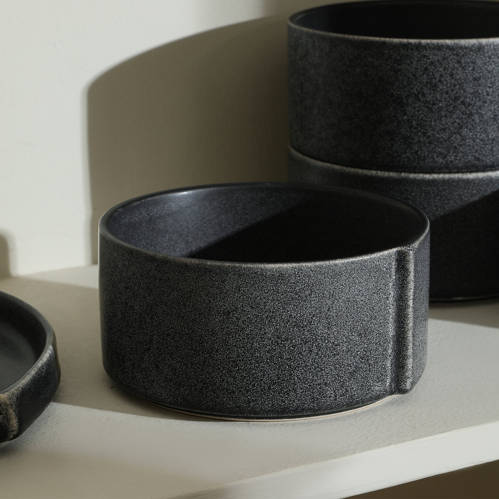 Stone Lain Bao 4-Piece Bowl Set Stoneware, Black