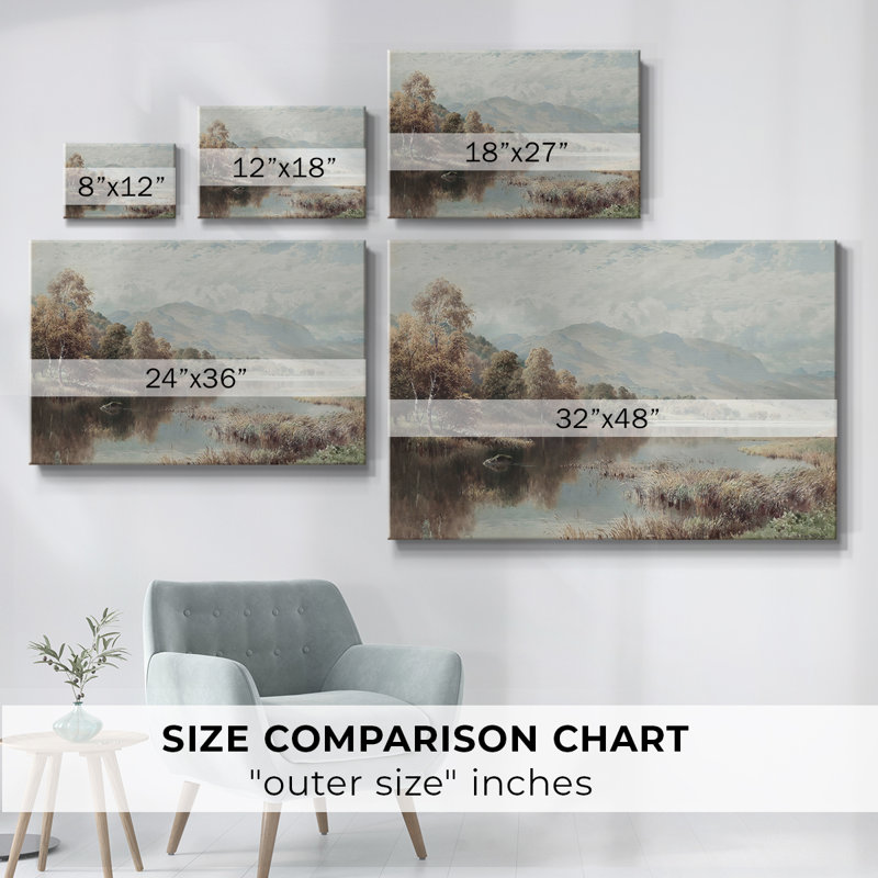 Paysage rétro - XXIV, H 13 po x l 19 po x P 1,5 po, Toile tendue