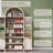  71" Tall Modern Arched Bathroom Storage Cabinet, Fluted Storage Cabinet w/3 Adjustable Shelves, 6 Door Shelves-819066511