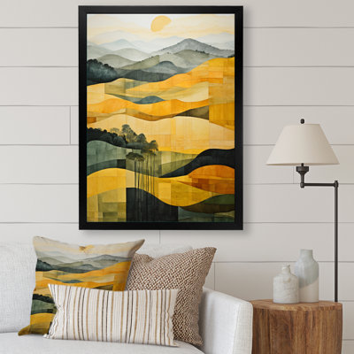 Ilaya " Yellow And Green Pastoral Bold Landscape I "