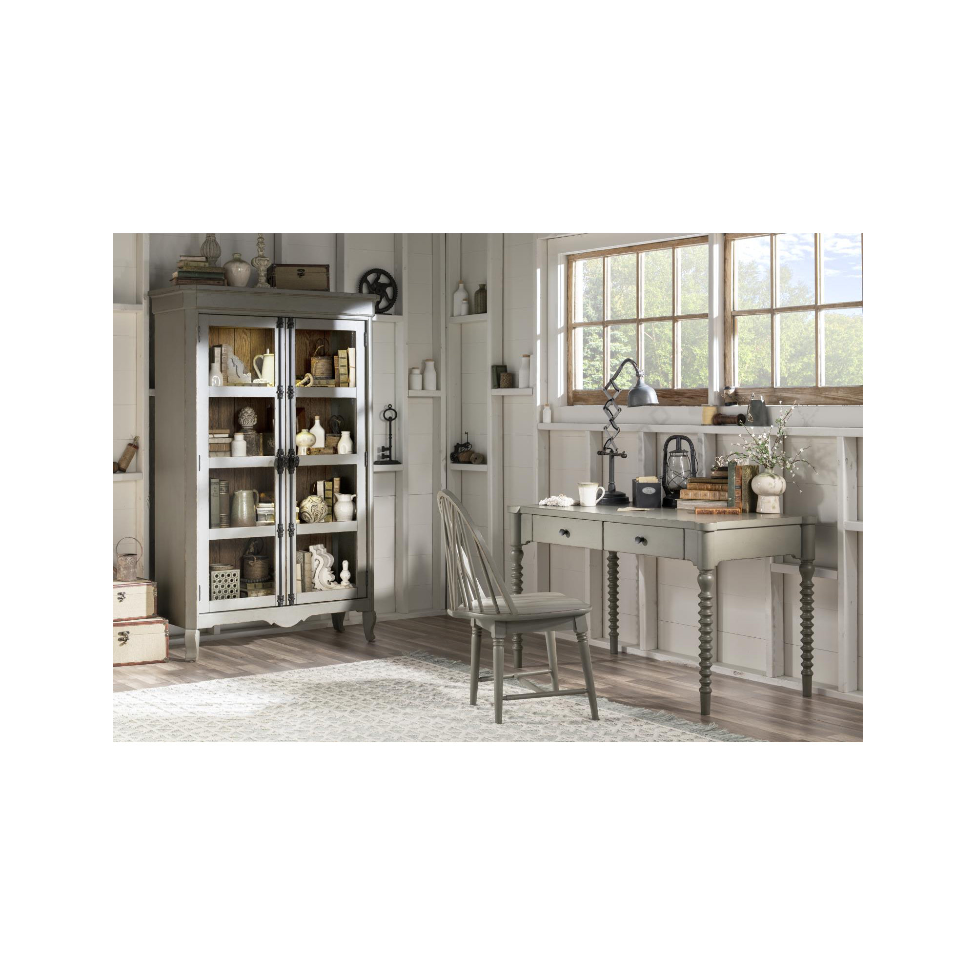 Country Living 2-Drawer Writing Desk, Green