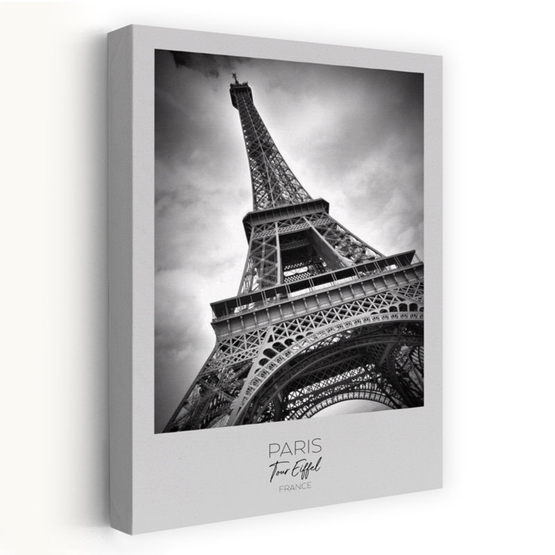 «Eiffel Tower Low Angle Abstract Contemporary City Art», art mural, H 24 po x l 16 po
