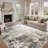Elroy Modern Abstract Machine Washable Area Rug with Non-Slip Backing-1740955149