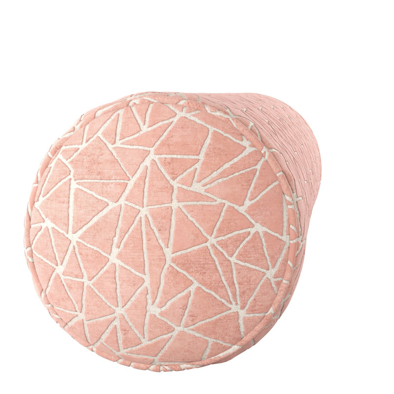 Milton Rayon/Viscose Bolster Pillow Cover & Insert, Pink, 9"H x 48"W