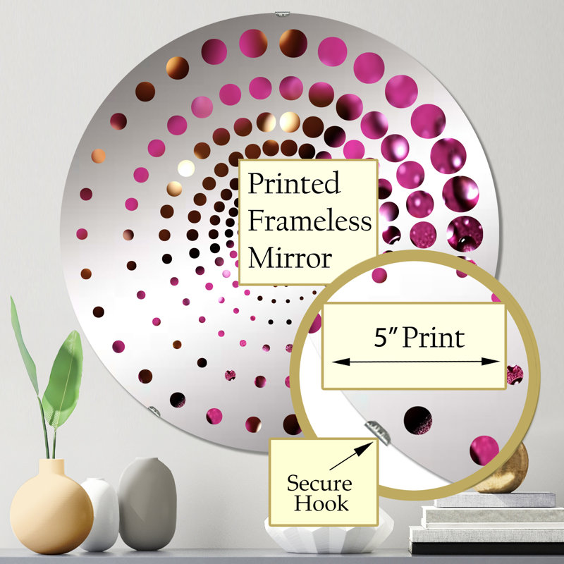 Acmetonia - Spiral Circle Wall Mirror, 23.6" x 23.6"