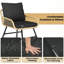 Ensemble bistro 4 pièces - Chaises en rotin de rotin avec coussins lavables et table en verre trempé PE-129546563