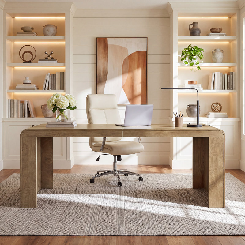 70.9-Inch Executive Desk, Long Computer Desk Home Office Desk with Sturdy Base