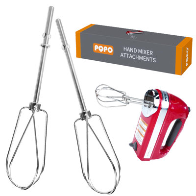 Lot de 2 fouets en acier inoxydable pour batteur électrique KitchenAid, compatibles avec les modèles KHM512MY0, KHM512OB0 et KHM512PK0. Accessoires de rechange pour batteur électrique.