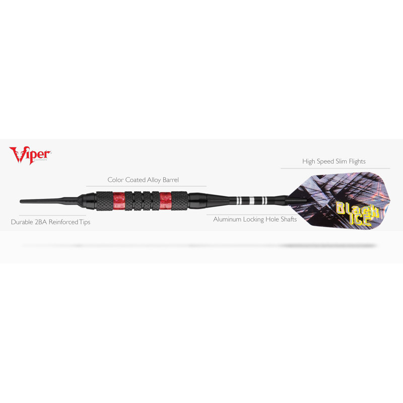 Jeu de fléchettes Viper Black Ice, Rouge, 16 g