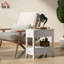 Table de bout avec station de charge Ports USB Table d'appoint avec rangement-2115004069