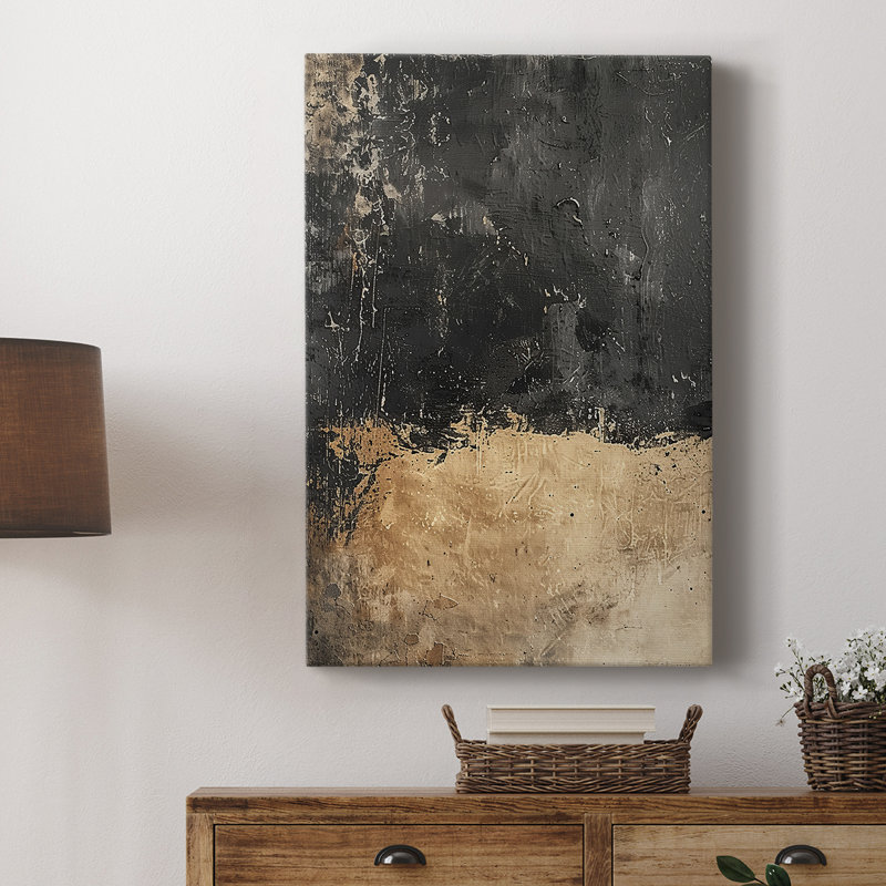 ABSTRACT Series CCCCXXI - Toile tendue avec châssis de qualité supérieure - Prêt à être accroché, H 27 po x l 18 po