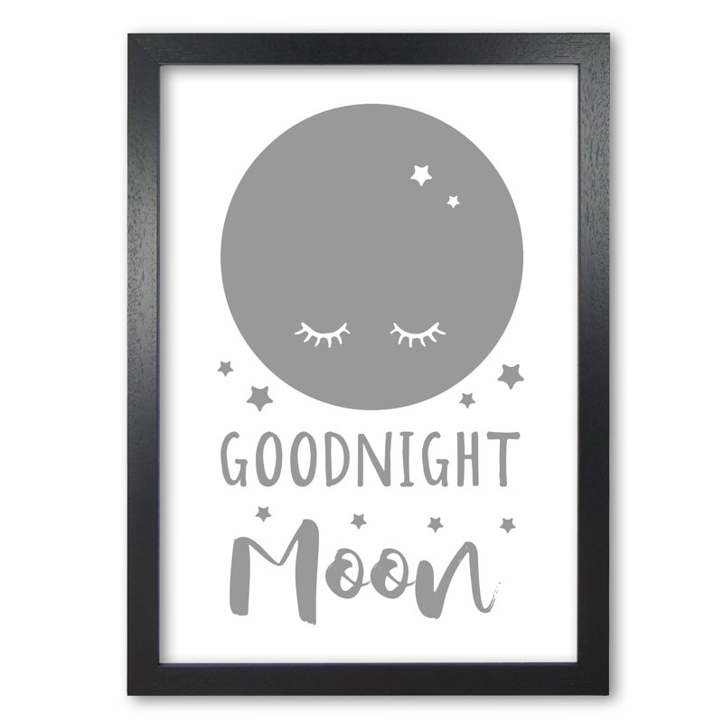 Goodnight Moon - Print, Black Grain Frame, 60 cm H x 42 cm W x 5 cm D