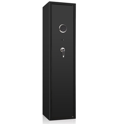 Gun Safe with Biometric and Electric Lock, 5 Gun with Scope, Pistol Rack, Inner Lock Safe -  SNAILHOME, WFZUJ29877