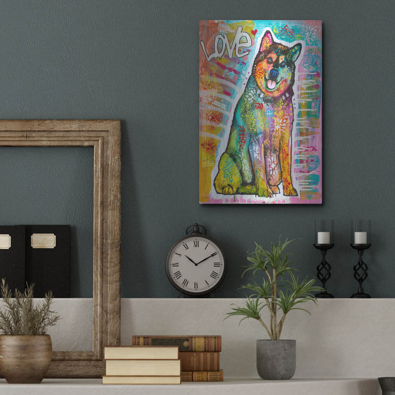 «Love Puppy - Old Blue Eyes» par Dean Russo, H 16 po x l 12 po