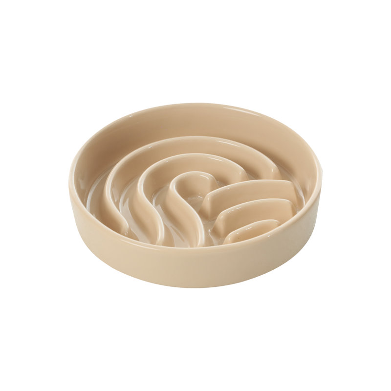Gamelle anti-glouton PEHOM Wave - Beige - Moyenne, Médium, Beige