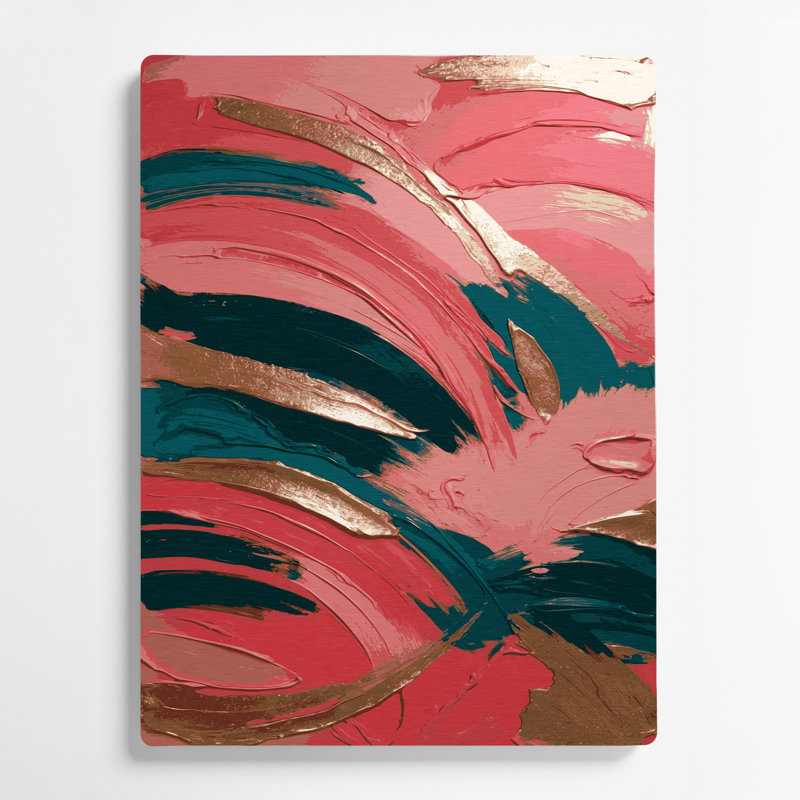 Paysage abstrait, art mural brun en métal 99, H 20 po x l 24 po