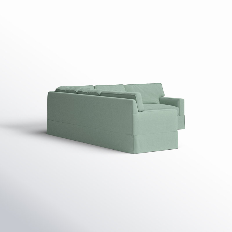 Taylor Upholstered L-Shaped Sectional Symmetrical, Bayou Spray Canvas