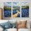 «Blue Green Meadow Charm Blue Bonnets V - Blue Bonnets», ensemble d'art mural