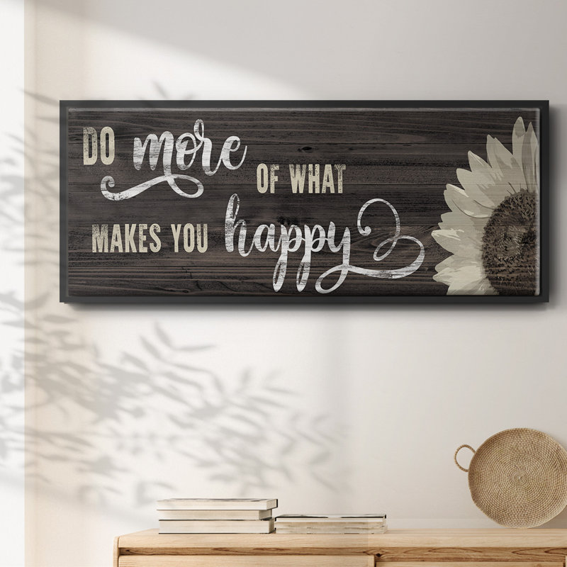 Makes You Happy- Framed Canvas