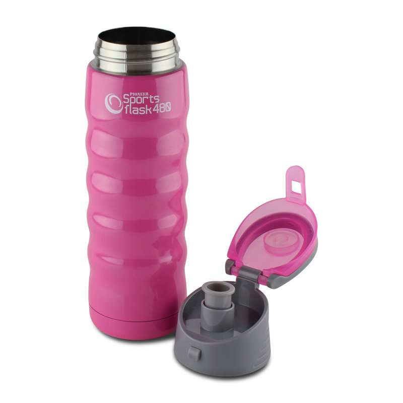 Grunwerg Pioneer Stainless Steel Travel Mug, Pink