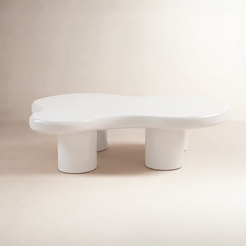 Table basse 48,4 po Cloud, White