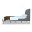 Lit simple en velours Heather