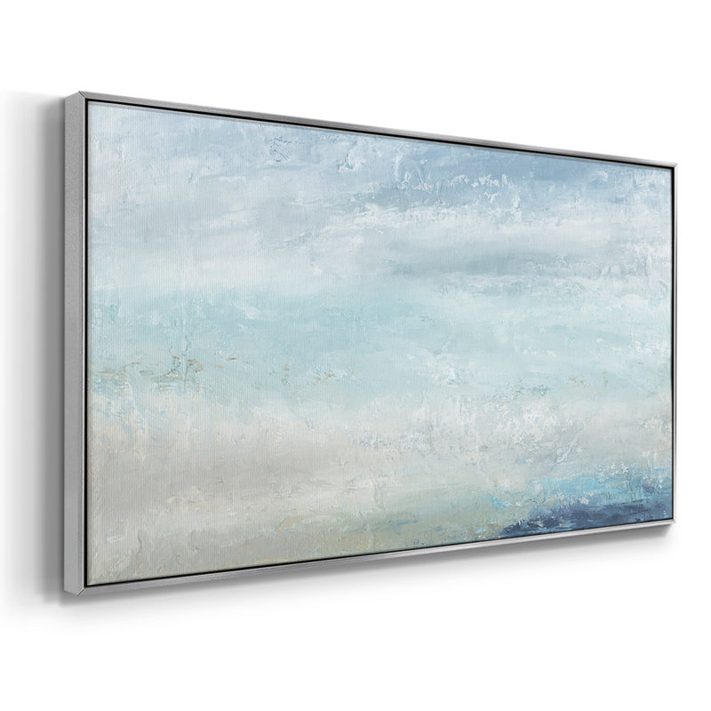 À venir à terre - Toile tendue avec châssis encadré - Prêt à être accroché, H 17 po x l 33 po, Blanc