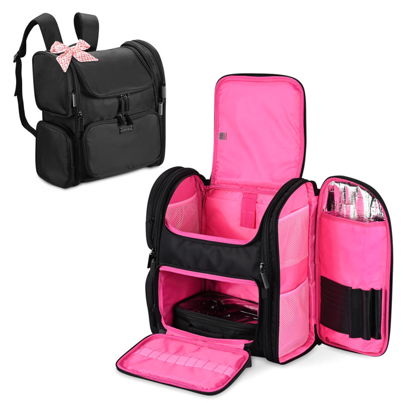 Organisateur de maquillage en nylon Penthea, Rose